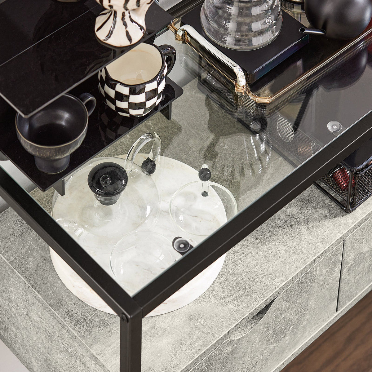 SoBuy FSB54-HG Table Console, Table d’Entrée, Meuble d’Entrée, Bout de Canapé, Table Décorative