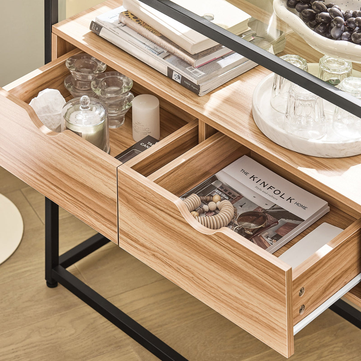 SoBuy FSB54-N Masă Consolă, Masă de Intrare, Mobilier de Intrare, Măsuță Laterală, Masă Decorativă, Bufet
