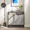 SoBuy FSB55-HG Table Console, Table d’Entrée, Meuble d’Entrée, Bout de Canapé avec 1 Étagère et 2 Portes