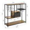 SoBuy Consola de bucătărie consolă de intrare tabel lateral cu 3 rafturi, 1 sertar, 1 suport de robinet și 2 stil industrial Carbeds L100xp33xa95 cm, FSB56-F