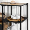 SoBuy Consola de bucătărie consolă de intrare tabel lateral cu 3 rafturi, 1 sertar, 1 suport de robinet și 2 stil industrial Carbeds L100xp33xa95 cm, FSB56-F