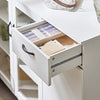 SoBuy FSB57-W Buffet sur roulettes Commode de Cuisine Armoire de Cuisine Multi-Rangement Chariot de Rangement