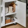 SoBuy FSB57-W Buffet sur roulettes Commode de Cuisine Armoire de Cuisine Multi-Rangement Chariot de Rangement