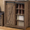 SoBuy Sideboard cu ușă glisantă, suport de încălțăminte cu hambar, mobilier de intrare, garderobă multifuncțională, FSB59-N