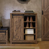 SoBuy Sideboard cu ușă glisantă, suport de încălțăminte cu hambar, mobilier de intrare, garderobă multifuncțională, FSB59-N