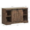 SoBuy FSB60-N Comodă Mobilier de Depozitare Bufet Dulap - Ușă Glisantă Tip Hambar + Rafturi Reglabile + Capacitate Mare - pentru Living Hol Bucătărie Birou Dormitor - 120x40x70cm