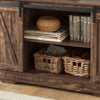 SoBuy FSB60-N Comodă Mobilier de Depozitare Bufet Dulap - Ușă Glisantă Tip Hambar + Rafturi Reglabile + Capacitate Mare - pentru Living Hol Bucătărie Birou Dormitor - 120x40x70cm