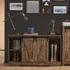 SoBuy FSB60-N Comodă Mobilier de Depozitare Bufet Dulap - Ușă Glisantă Tip Hambar + Rafturi Reglabile + Capacitate Mare - pentru Living Hol Bucătărie Birou Dormitor - 120x40x70cm