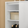 SoBuy FSB62-W Dulap de Hol cu Spațiu Integrat pentru Pantofi – 2 Uși Glisante – Hol Organizat – 70x37x87 cm Alb