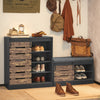 SoBuy FSR120-HG Banc de pantofi cu ușă glisantă și pernă căptușită pentru hol – 80x35x48 cm, Gri