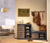 SoBuy FSR120-HG Banc de pantofi cu ușă glisantă și pernă căptușită pentru hol – 80x35x48 cm, Gri
