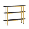 SoBuy FSB66-SCH Table Console Table d'Appoint Table d’Entrée Bout de Canapé à 3 Niveaux Effet Marbre Cadre en Métal
