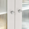 SoBuy FSB68-W Dulap de Hol cu Spațiu Integrat pentru Pantofi – 2 Uși cu Geam și 2 Sertare – Hol Organizat – 80x35x90 cm Alb