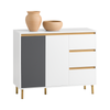 SoBuy Bucătărie mobilă credenza bufet bufet bufet bufet mobilă pantof lateral bass bass bass mobile white tv 97x34x80cm fsb69-w