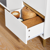 SoBuy Bucătărie mobilă credenza bufet bufet bufet bufet mobilă pantof lateral bass bass bass mobile white tv 97x34x80cm fsb69-w
