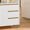 SoBuy Bucătărie mobilă credenza bufet bufet bufet bufet mobilă pantof lateral bass bass bass mobile white tv 97x34x80cm fsb69-w