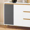 SoBuy Bucătărie mobilă credenza bufet bufet bufet bufet mobilă pantof lateral bass bass bass mobile white tv 97x34x80cm fsb69-w