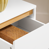 SoBuy Bucătărie mobilă credenza bufet bufet bufet bufet mobilă pantof lateral bass bass bass mobile white tv 97x34x80cm fsb69-w