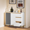 SoBuy Bucătărie mobilă credenza bufet bufet bufet bufet mobilă pantof lateral bass bass bass mobile white tv 97x34x80cm fsb69-w