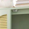 SoBuy FSB72-GR Dulap de Intrare Rattan Verde – 4 Sertare, Stil Boem Natural
