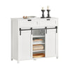 SoBuy FSB74-W Dulap de Intrare cu Depozitare Integrată pentru Pantofi – 2 Uși Glisante și 2 Sertare – Hol Organizat – 104x35x93 cm Alb