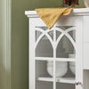 SoBuy FSB79-W Buffet Commode Dressoir Armoire de Cuisine Multi-Rangement avec 2 Portes Vitrées, 2 Tiroirs, 2 Compartiment, Meuble de Rangement pour Cuisine, Salle à Manger, Salon -120x39x78 cm, Blanc