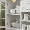 SoBuy FSB79-W Buffet Commode Dressoir Armoire de Cuisine Multi-Rangement avec 2 Portes Vitrées, 2 Tiroirs, 2 Compartiment, Meuble de Rangement pour Cuisine, Salle à Manger, Salon -120x39x78 cm, Blanc