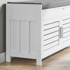 SoBuy FSR102-W Banc pentru Pantofi cu Pernă Căptușită, Ladă și 2 Uși de Depozitare pentru Hol – 90x33x50 cm, Alb