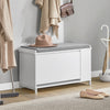 SoBuy Pantof de încălțăminte cu 1 Limelight și raft de 1 zi, suport Cassapanca cu pernă, alb, 82x35x50cm FSR105-W