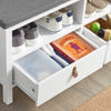 SoBuy FSR106-W Banc de Pantofi cu Pernă Căptușită și Spațiu de Depozitare pentru Hol Intrare – 90x30x46 cm, Alb
