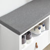 SoBuy FSR106-W Banc de Pantofi cu Pernă Căptușită și Spațiu de Depozitare pentru Hol Intrare – 90x30x46 cm, Alb