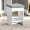 SoBuy FSR107-W Dulap de Pantofi cu Taburet, 1 Ușă și 3 Sertare Rabataile, Mobilier de Intrare – 95x30x121 cm, Alb