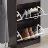SoBuy FSR110-BR Dulap de Pantofi cu 3 Uși Rabatabile, Organizator pentru Hol Intrare – 60x24x115 cm, Maro