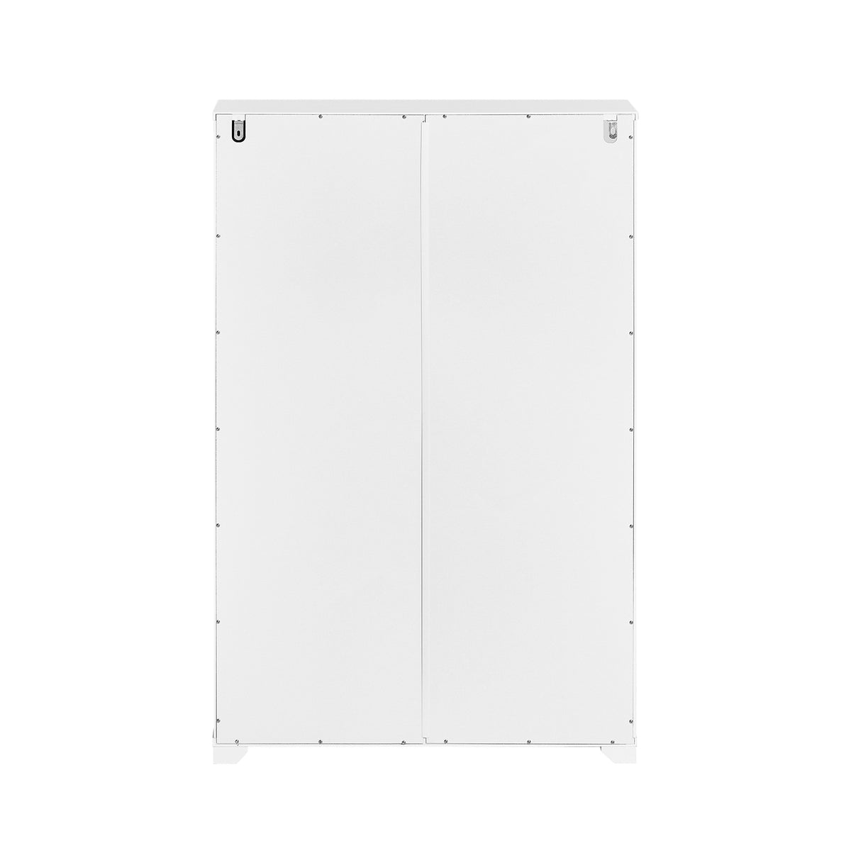SoBuy FSR111-W Armoire à Chaussures 2 Abattants, 2 Compartiments Ouverts et 1 Porte pour Entrée Couloir, Blanc