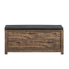 SoBuy FSR118-N Banc pentru Pantofi cu Ușă Glisantă Tip Hambar, Sertar și Pernă Căptușită pentru Hol – 101x35x46 cm, Natural