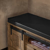 SoBuy FSR118-N Banc pentru Pantofi cu Ușă Glisantă Tip Hambar, Sertar și Pernă Căptușită pentru Hol – 101x35x46 cm, Natural
