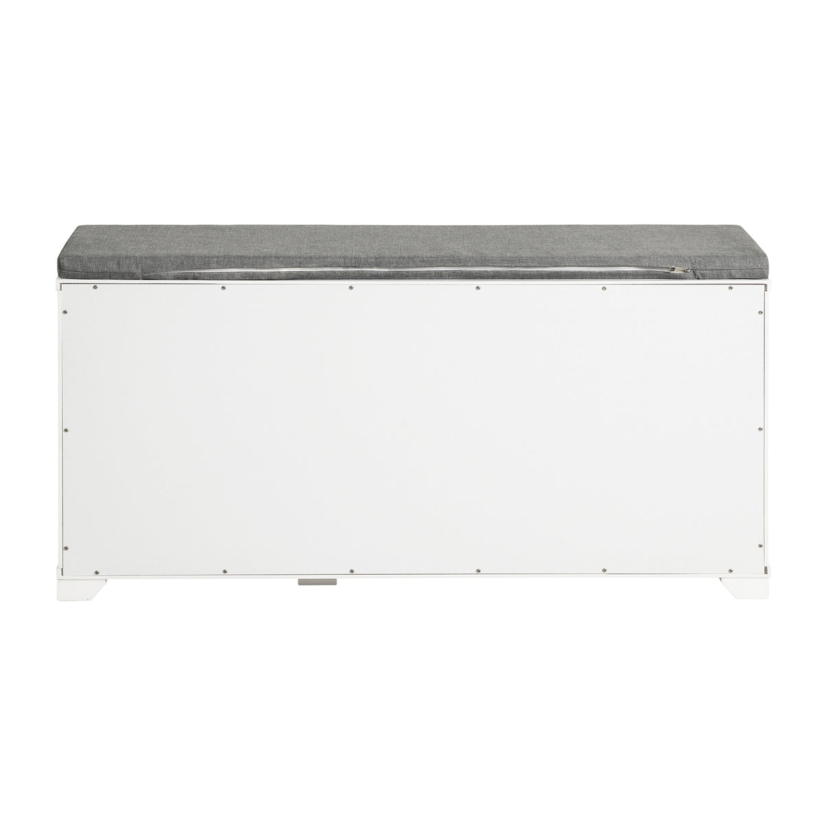 SoBuy FSR119-W Banc de Pantofi cu Pernă Căptușită, 1 Rabat și 2 Compartimente Deschise pentru Intrare – 90x24x46 cm, Alb