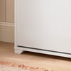 SoBuy FSR119-W Banc de Pantofi cu Pernă Căptușită, 1 Rabat și 2 Compartimente Deschise pentru Intrare – 90x24x46 cm, Alb
