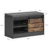 SoBuy FSR120-HG Banc de pantofi cu ușă glisantă și pernă căptușită pentru hol – 80x35x48 cm, Gri