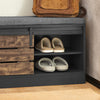SoBuy FSR120-HG Banc de pantofi cu ușă glisantă și pernă căptușită pentru hol – 80x35x48 cm, Gri