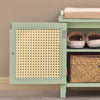 SoBuy FSR129-GR Banc pentru Pantofi 100cm – Pernă, 3 Sertare, 2 Uși cu Plasă Ventilată, 150kg – Verde