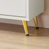 SoBuy FSR132-W Banc pentru Pantofi cu Pernă din PU, 2 Compartimente Rabatabile și 2 Compartimente Deschise, pe Picioare Aurii pentru Hol – 110x26x52 cm, Alb