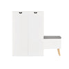 SoBuy FSR134-W Banc pentru Pantofi Modular cu Dulap pe Picioare, Mobilier pentru Hol – 124x24x126 cm, Alb