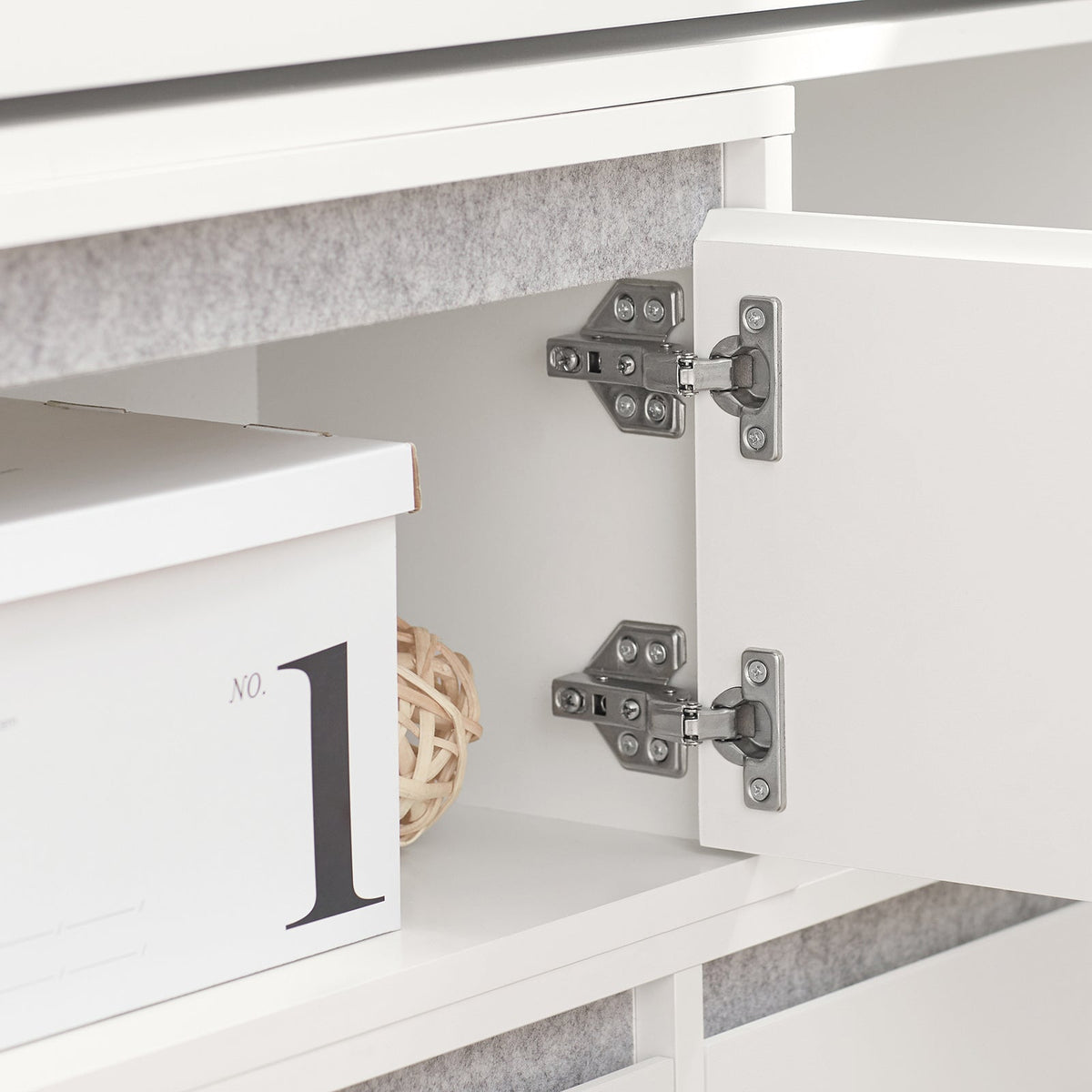 SoBuy FSR134-W Banc pentru Pantofi Modular cu Dulap pe Picioare, Mobilier pentru Hol – 124x24x126 cm, Alb