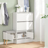 SoBuy FSR134-W Banc pentru Pantofi Modular cu Dulap pe Picioare, Mobilier pentru Hol – 124x24x126 cm, Alb