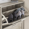 SoBuy Rack de încălțăminte sold cu 2 reflectoare Rubalte economisite subțiri, 60x23x79cm, gri, FSR137-HG
