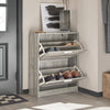 SoBuy Rack de încălțăminte sold cu 2 reflectoare Rubalte economisite subțiri, 60x23x79cm, gri, FSR137-HG