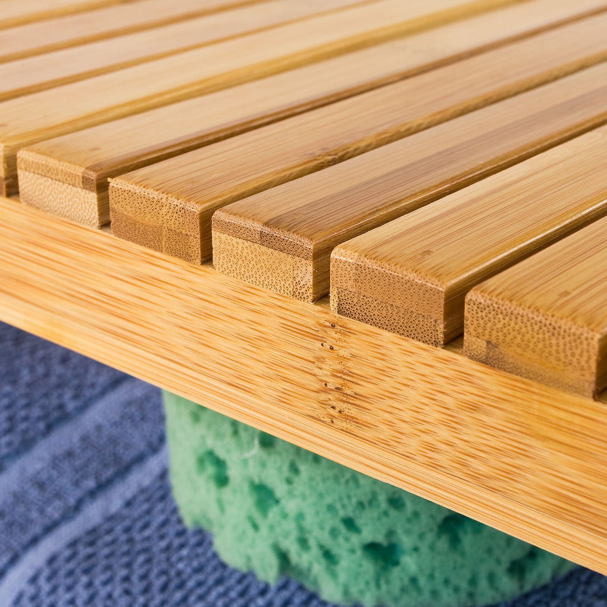 SoBuy FSR14-L-N Raft de baie 100% bambus natural, Organizator pentru încălțăminte/baie
