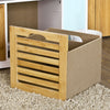 SoBuy FSR23-K-WN Banc à Chaussures avec Coussin Rembourré et 2 Cubes de Rangement pour Entrée – 71x34x43 cm, Blanc et Naturel