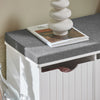 SoBuy FSR30-W Banc pentru Pantofi cu Pernă Căptușită și 3 Compartimente de Depozitare pentru Hol – 100x36x46 cm, Alb